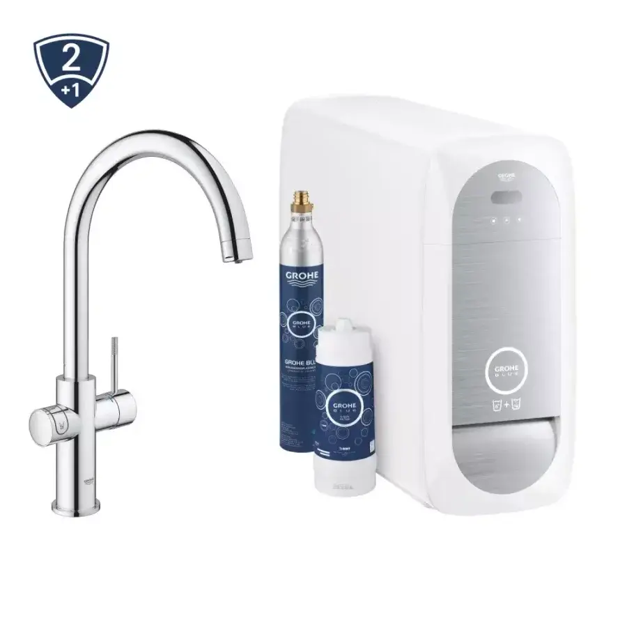 GROHE Blue Home vandanlæg med Duo C-tud vandhane i krom produktbilde