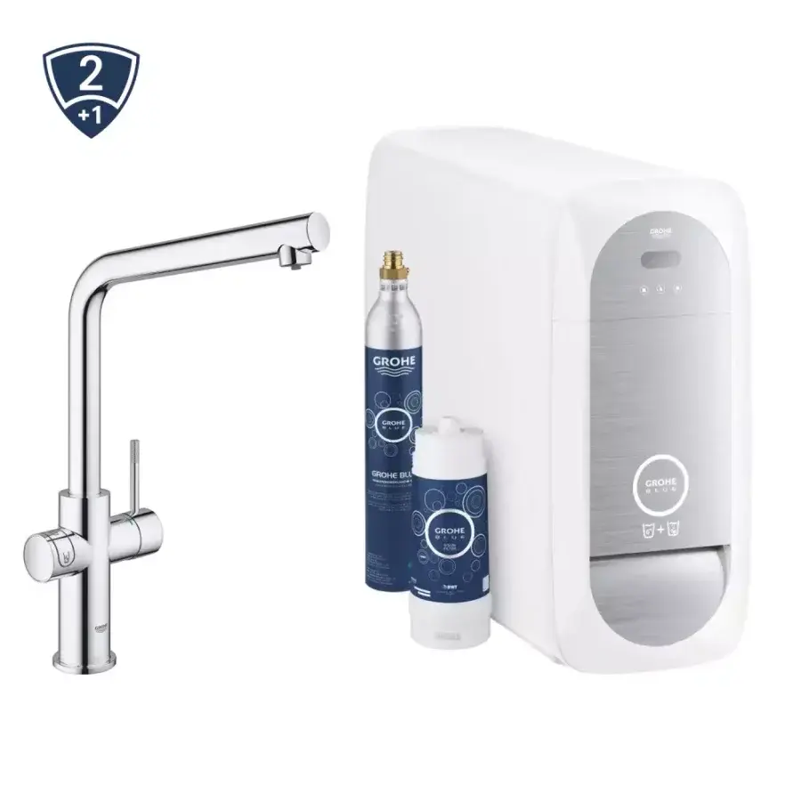 GROHE Blue Home vandanlæg med Duo L-tud vandhane i krom produktbilde